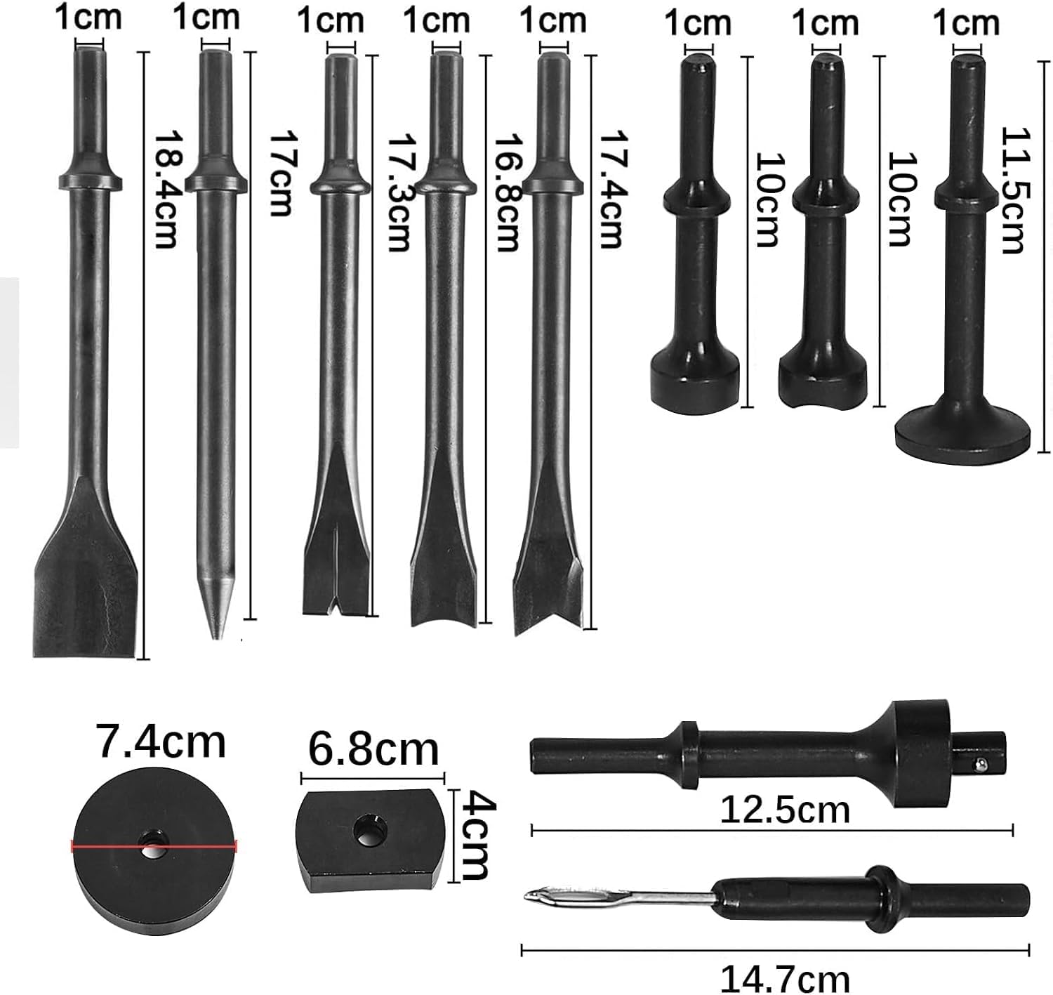 Air Hammer with 29-Piece Tool Plus Set Multifunctional Pneumatic Hammer Kit with Quick Change Retainer, Carrying Case, Anti Vibration Piece Chisel Set, 2100 BPM