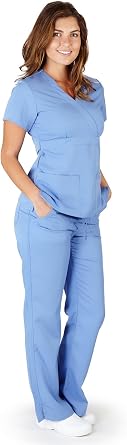 Ultrasoft Premium Mock Wrap مجموعة تمريض طبية للنساء - Junior FIT