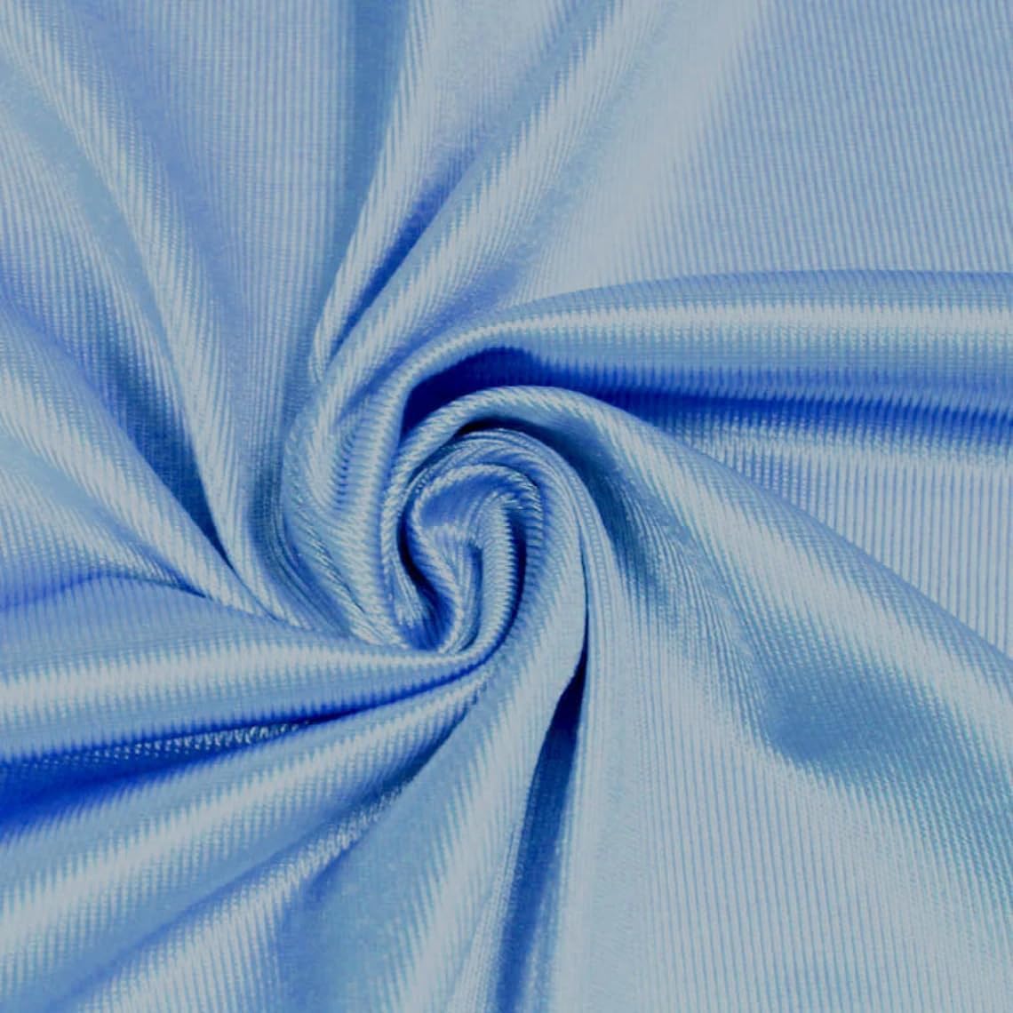 Stylish FABRIC 2-Way Stretch Solid Color Nazzle Sports Knit, Sportswear, Uniform, Apparel Fabric and DIY Projects, Sky Blue 1 Yard