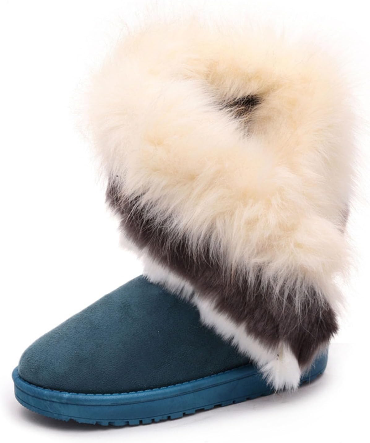 LNERIP Womens Snow Boots Mini Platform Boot Short Ankle Boots Thickened Flat Boot Fur Fleece Lined Slide Sandals Warm Durable Anti-Slip House Shoes for Outdoor
