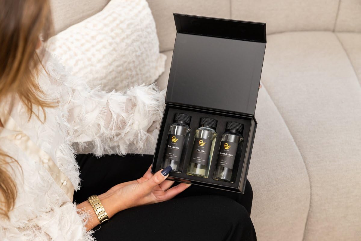 Pip & Wells® Diffuser Ätherische Öle – 120ml | 100% Natürliche Duftöle Diffuser mit Mehrere Inhaltsstoffen | Luxus Ätherische Öle für Diffuser | Langanhaltender Aroma Öl für Wasserlose Diffusor