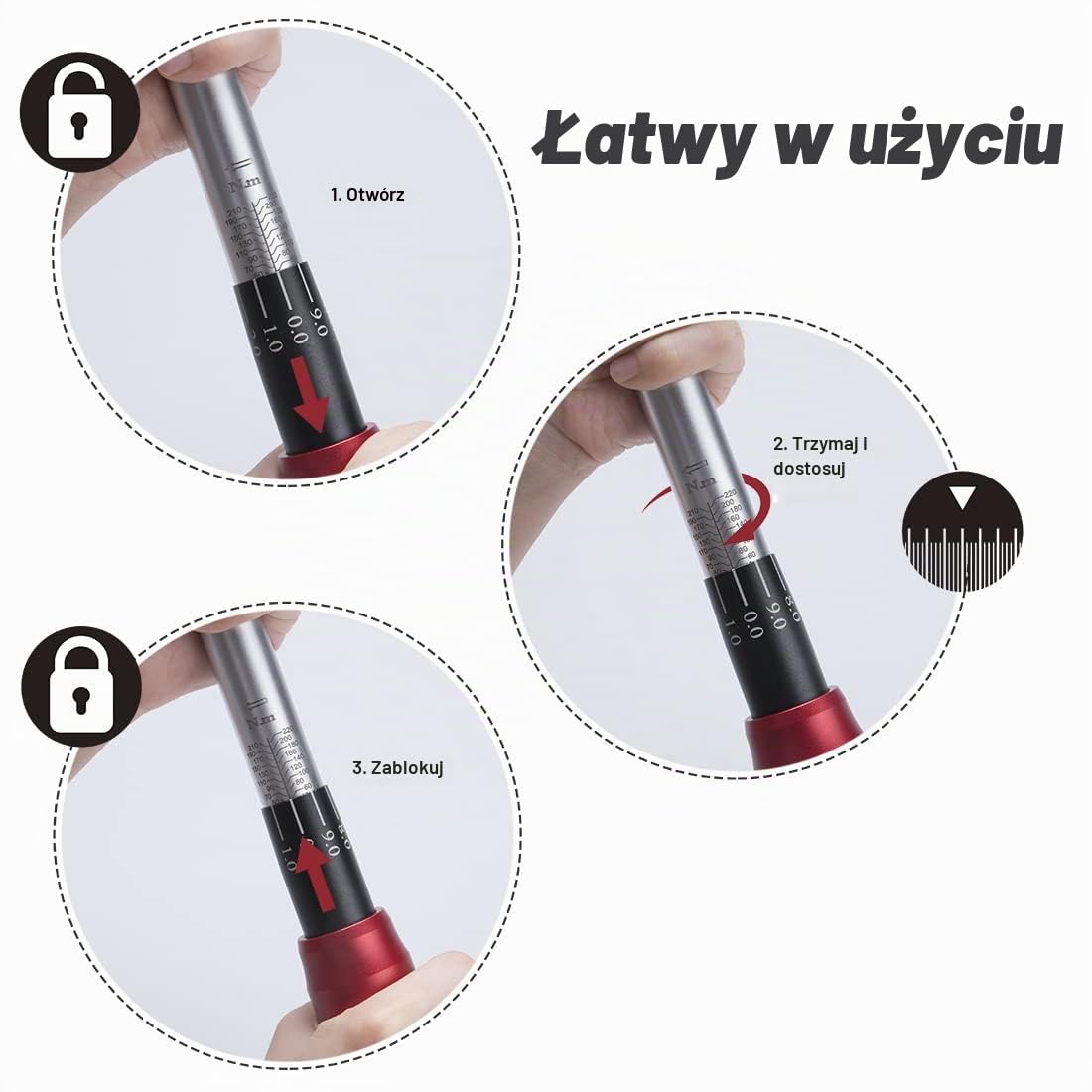 Klucz dynamometryczny 1/2", klucz skrętny 20-220 Nm, dokładność ± 3%, 90-zębowy klucz grzechotkowy, z przedłużeniem i nasadkami do samochodów, ciężarówek, motocykli i rowerów