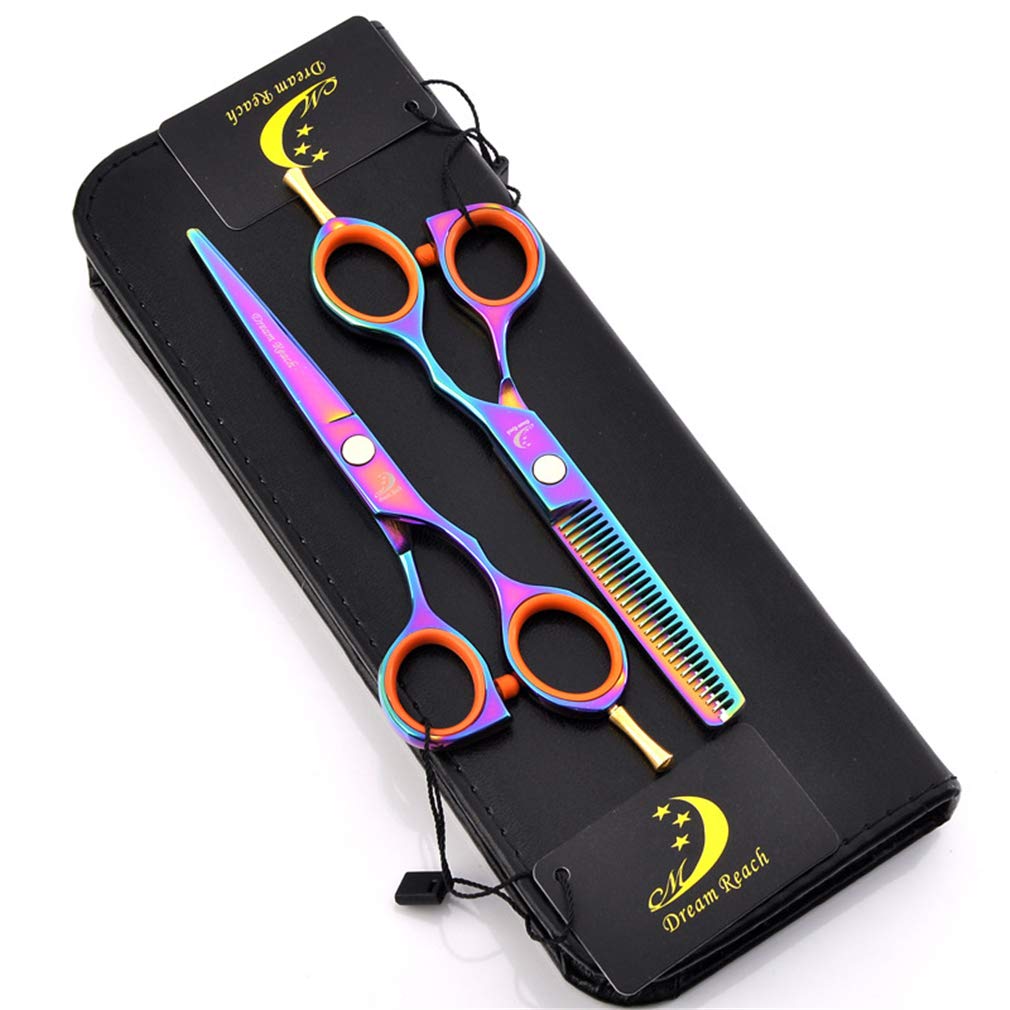 Haarschneideschere, 5,5 Zoll Gerade Schere Und Zähne Schere Styling-Tool-Kit, Durchforstung/Texturizing Schere (Licht Und Sharp), Für Friseurbedarf, Home Use, Salon