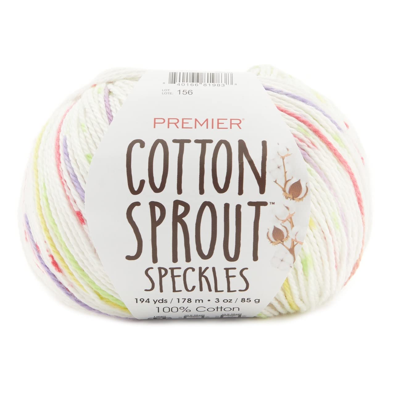 Coton Sprout Speckles Premier Yarn Wildflower fil à tricoter multicolore