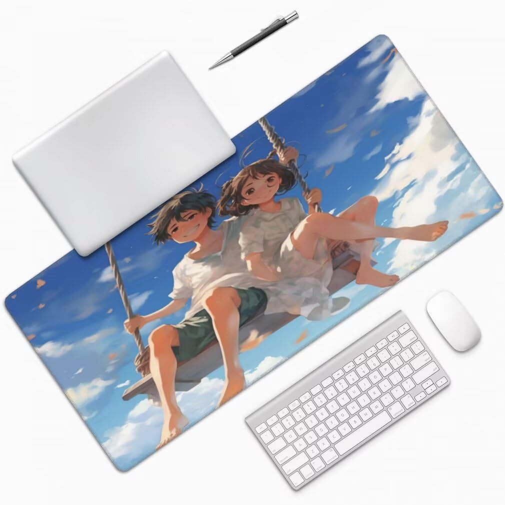 Tappetino Mouse Anime, Mouse Pad XXL 1200 x 600 x 3 mm, Altalena Tappetino Gaming Grande Sottomano Scrivania, Impermeabile Mousepad Lavabile con Base in Gomma Antiscivolo per Computer-MP1525