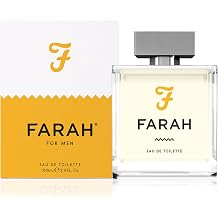 Farah - Cologne for Men - Woody Men's Cologne with Bergamot, Pear, Ginger - Fresh Spicy Perfume for Night and Day - Vegan, Cruelty Free EDT - 3.4 oz