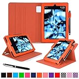 Kindle Fire HD 7 2014 Case, rooCASE Dual View 2014 Fire HD 7 Folio Case with Sleep / Wake Smart Cover with Multi-Viewing Stand for Amazon Kindle Fire HD 72014, Orange
