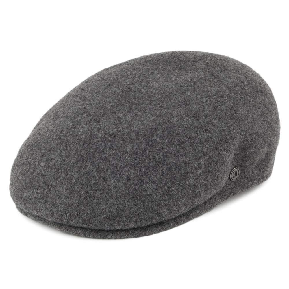 Jaxon & James Men's Charcoal Classic Wool Flat Cap - Small