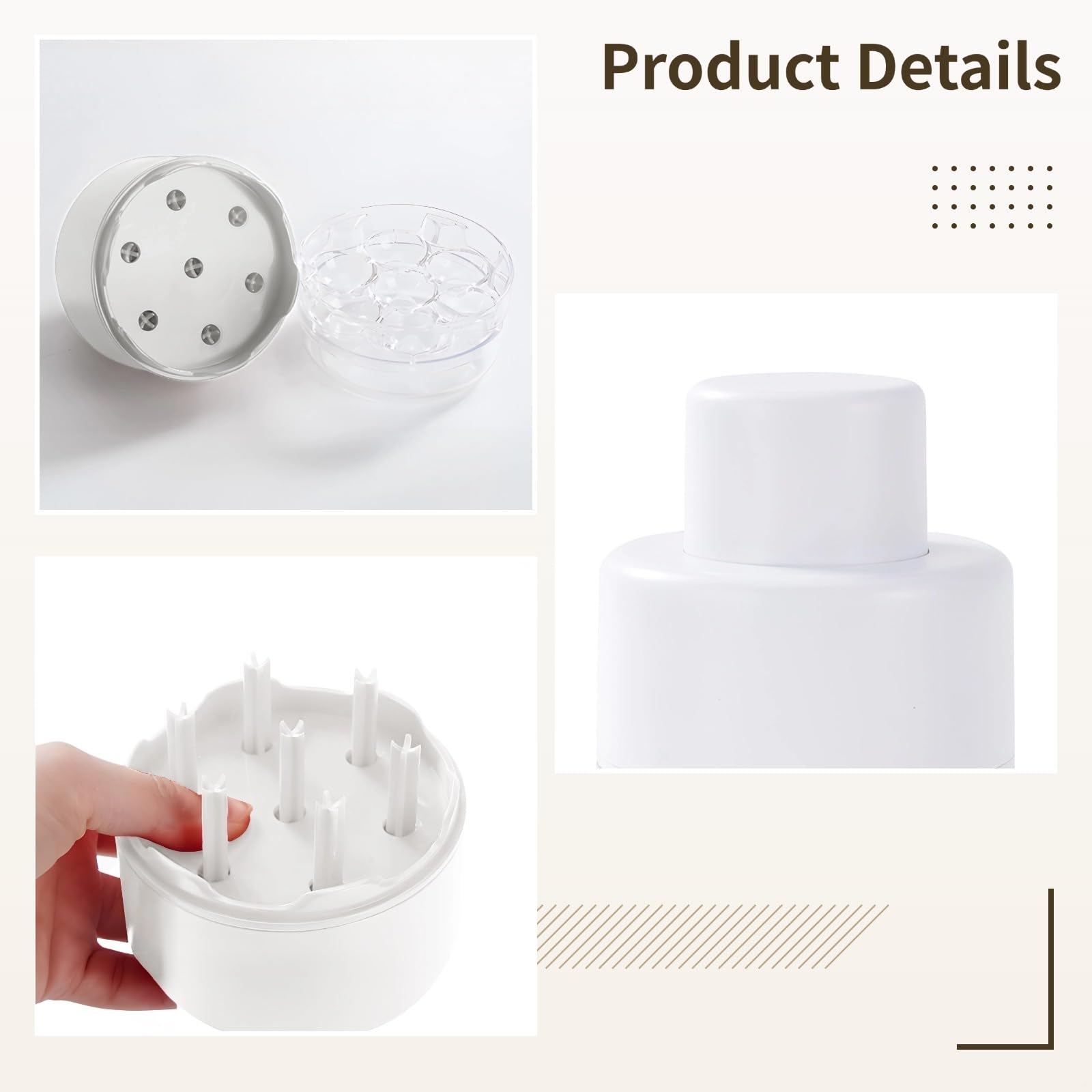 Bosreroy Compact Cherry Pitter Tool, Seven-Hole Cherry & Date Pit Remover, Abs Kitchen Gadget for Quick & Easy Seed Extraction