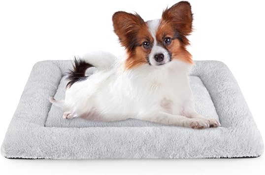 SIWA MARY Dog Bed Mat Soft Crate Pad Washable Anti-Slip Mattress for Large Medium Small Dogs and ...