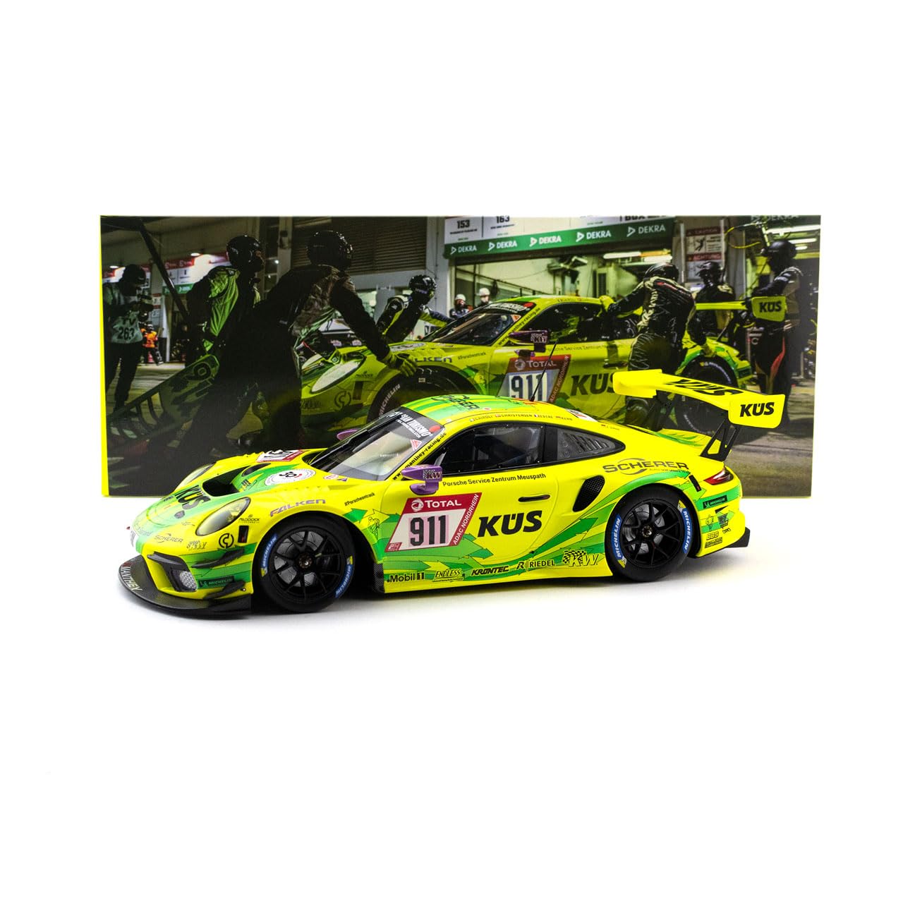 Manthey-Racing 911 GT3 R - 2021 Sieger 24h Rennen Nürburgring #911 1:18 kompatibel mit Porsche