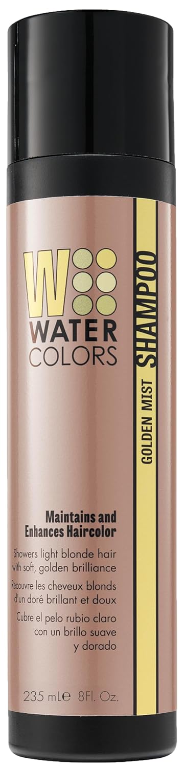 Watercolors by Tressa 3-in-1 Color Depositing Shampoo, Semi Permanent Hair Color, Hair Dye Shampoo for Curly, Dry, and Normal Hair, 8 fl oz – GOLDEN MIST