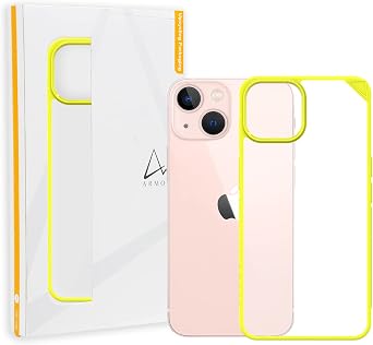 Armor Signature Case for iPhone 13 Neon Yellow with Orange Tape