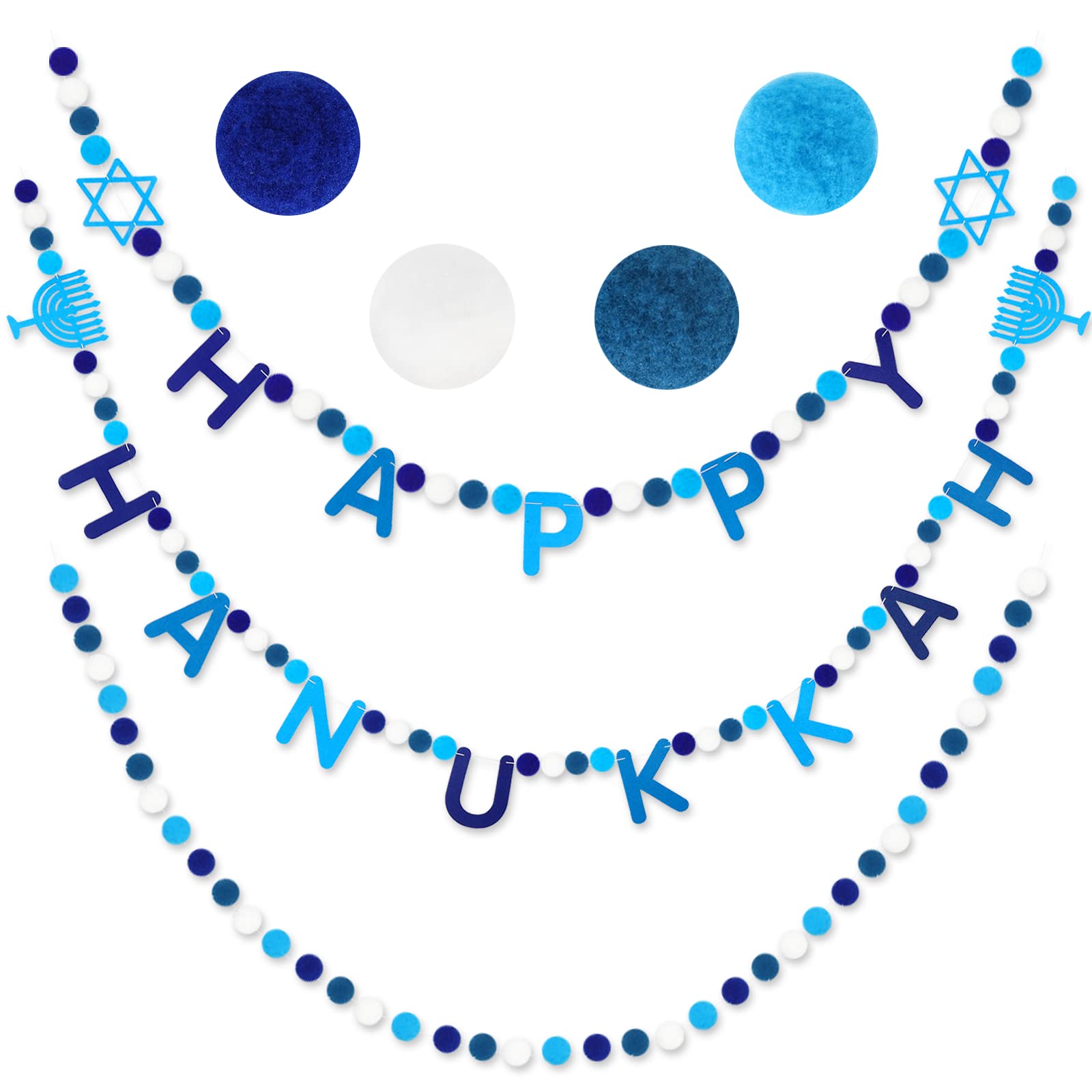 Guirnalda de Hanukkah ligera y reutilizable para decorar sin dañar la pintura
