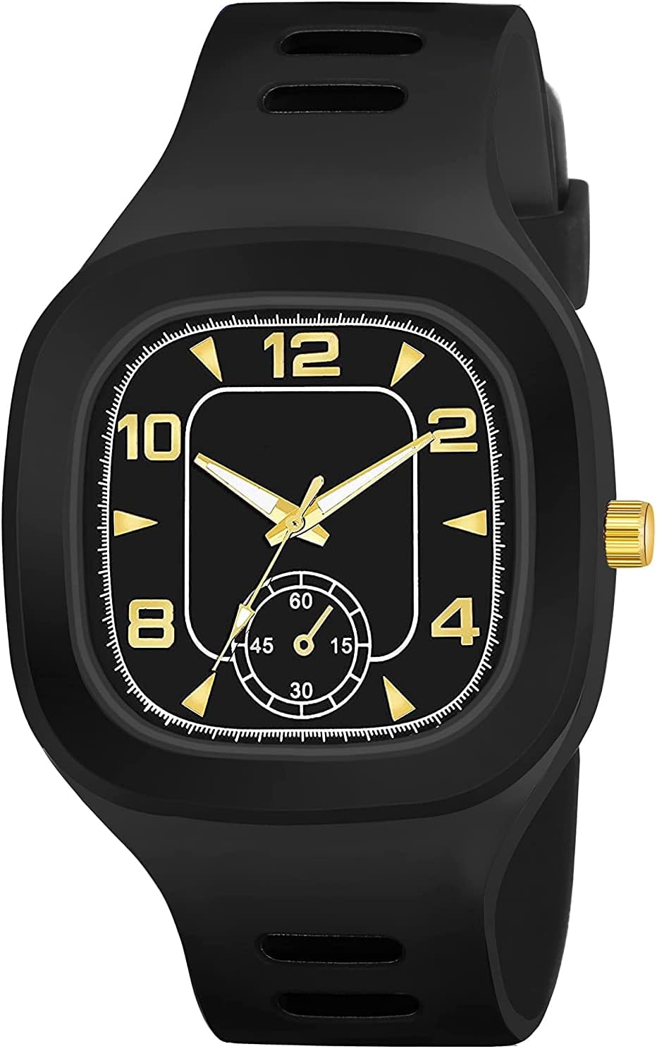 SWADESI STUFF Multi Dial Square 6 Crono Stylish Latest Generation Designer Rubber Strap Analog Watch - for Boys & Girls