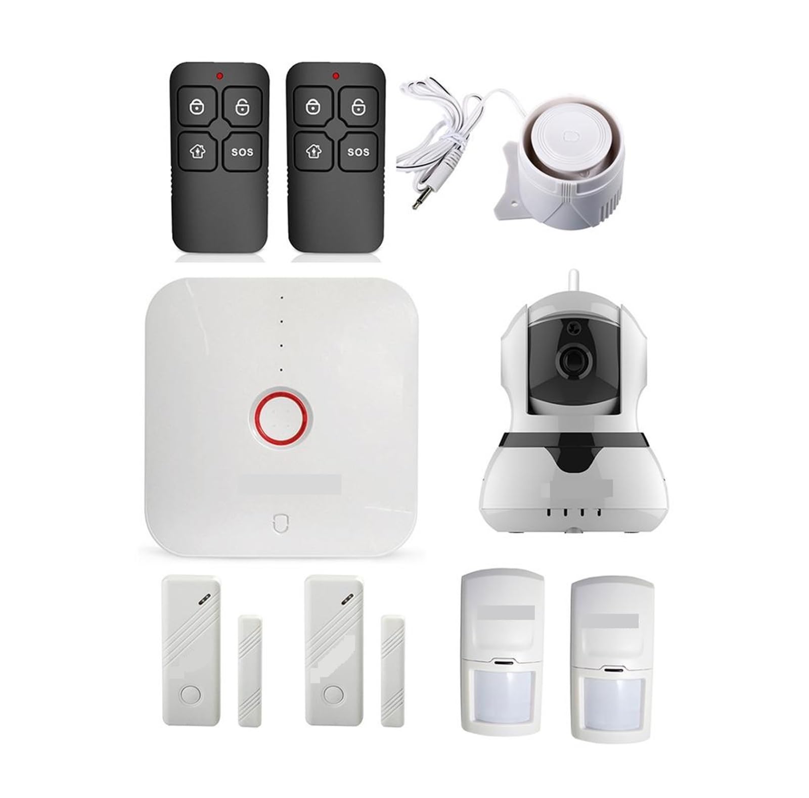 Sistema di Allarme di Sicurezza Domestica, Smart Allarme Wireless 2.4G Telecamera IP di Sicurezza Domestica antifurto Rilevatore Movimento for Porta Controllo App 433MHZ