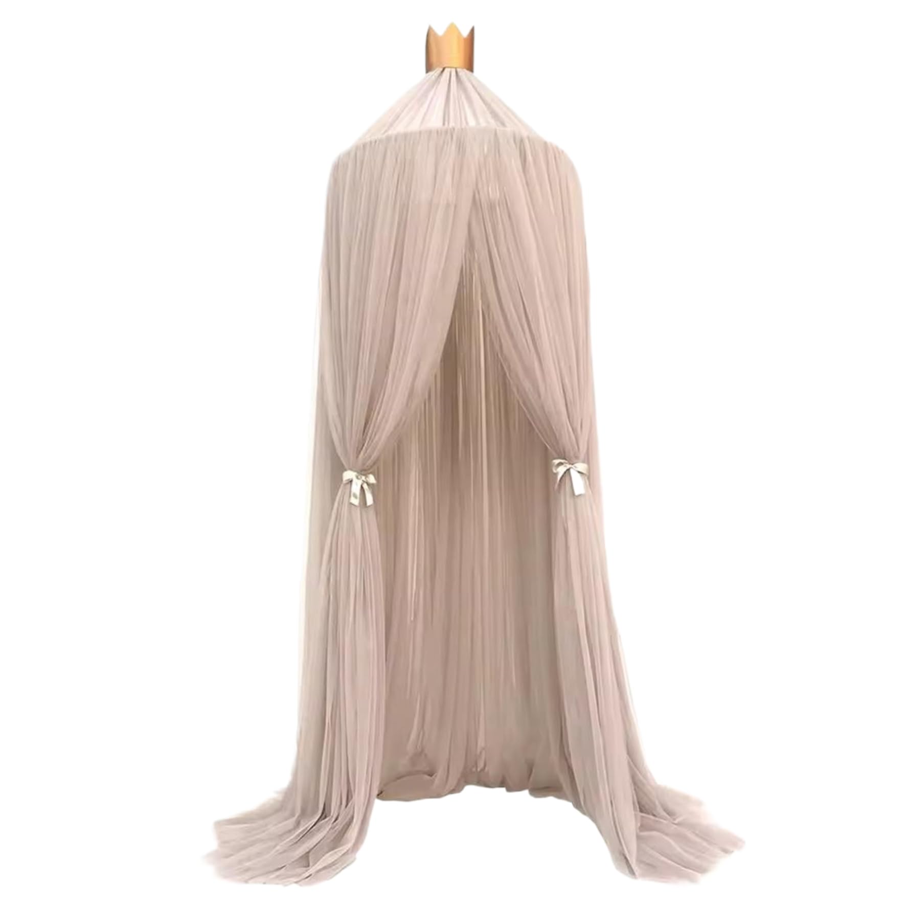 Striegro Canopy Bed Curtains, 94x24 Inch Soft Breathable Polyester Bed Canopy with Star Pendants, Cute Curtains for Girls & Adults Bedroom Decoration Accessories.
