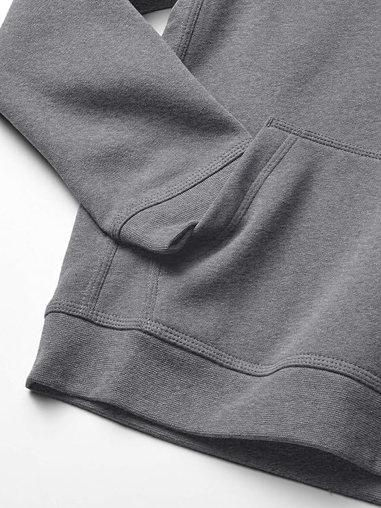 NIKE NSW Sportswear Boys Club Pullover Hoodie (as1, numeric, numeric_5, regular, Carbon Heather/White, 5)