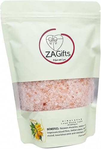 Himalayan Luxe Bath Salt, Ylang-Ylang Scent, Pink Granules, 100% Natural Himalayan Pink Salt, Bath Soak, 700g