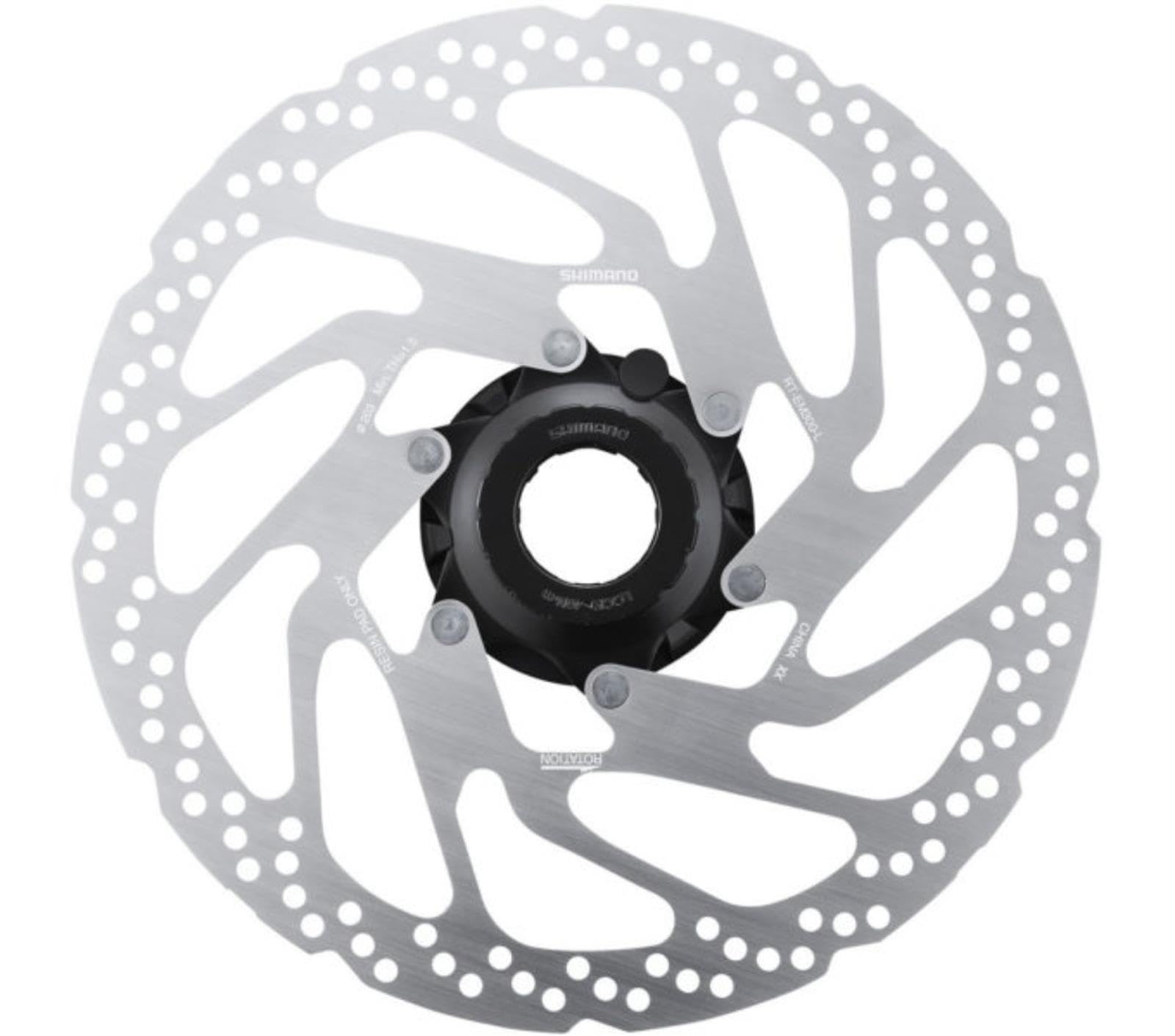 maxxi4you Shimano RT-EM300 - Disco de freno para bicicleta (203 mm, incluye cepillo de cadena de bicicleta), color plateado y negro