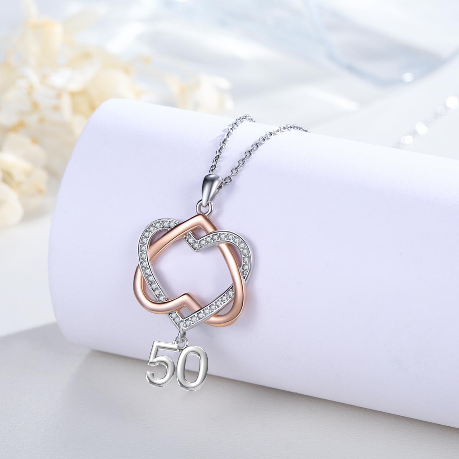 Birthday Gifts for Girls 925 Sterling Silver Happy Birthday Necklace Love Heart Pendant Jewellery Gifts Christmas Anniversary for Women Girlfriend Sister