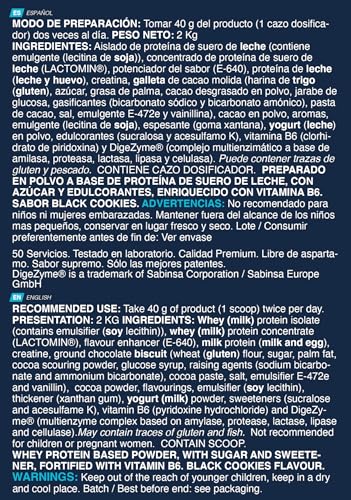 Erix NUTRICION | ISO PLUS PROTEINA | Ayuda a la Recuperación Muscular | Proteína de Suero de Alta Pureza | Para el Desarrollo Muscular | Proteinas con Aminoácidos (Black Cookies, 2 kg) - imagen 8