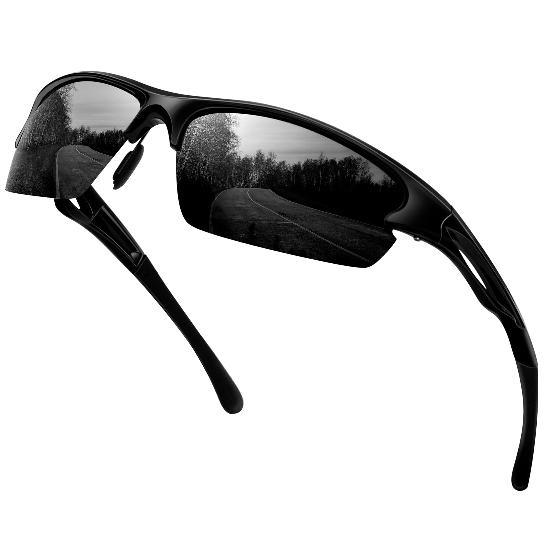 KANASTAL Polarized Sports Sunglasses for Men, TR90 Unbreakable Frame Lightweight Sun Glasses, Classic Square Cycling Shades for Women 100% UV400 Protection