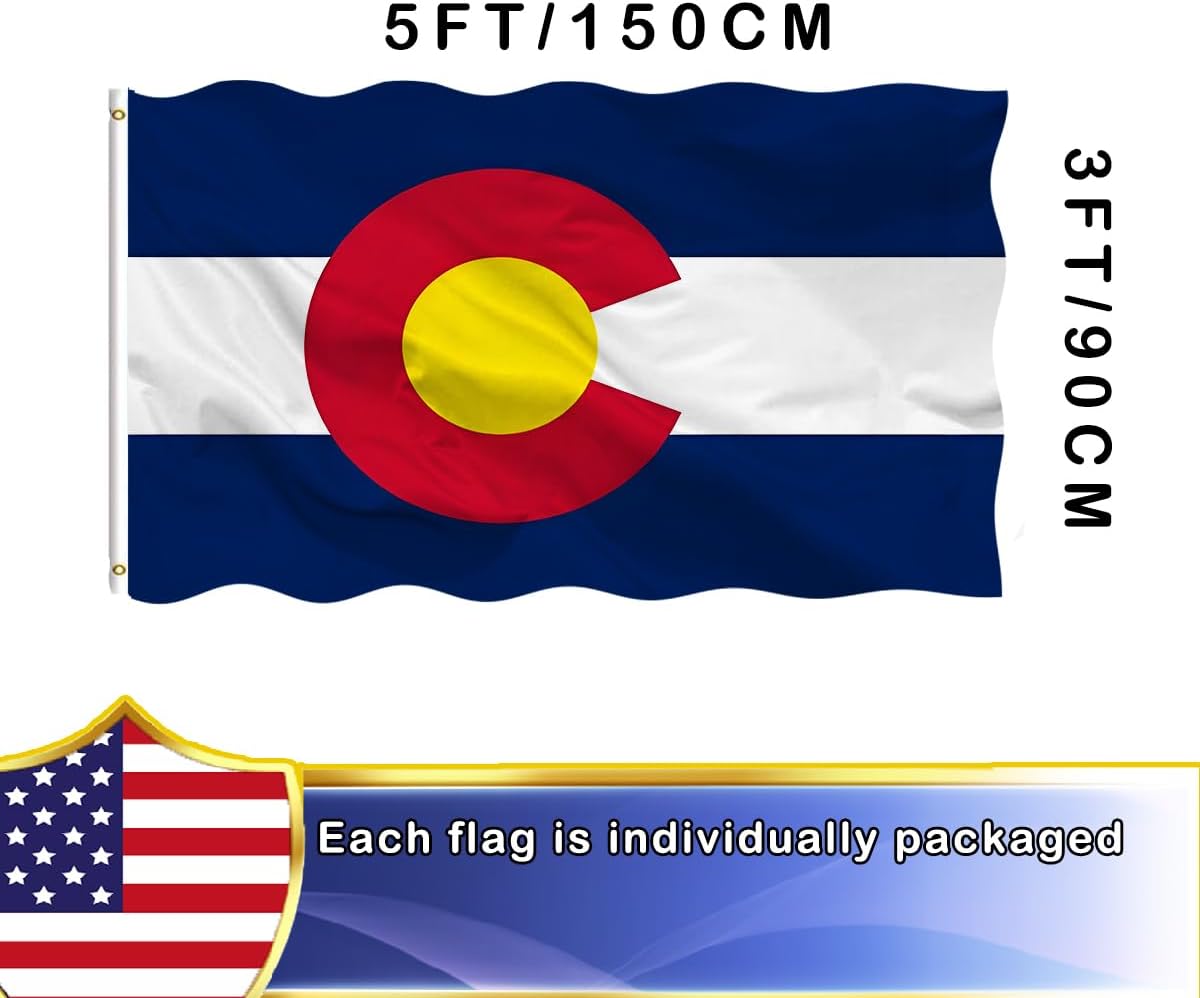 VOLTA Double Sided Colorado State Flag 3x5ft, Outdoor Heavy Duty 3-Ply Durable Polyester Colorado State Flag with Canvas Header/Brass Grommets for Indoor and Outdoor Decoration - Image 5