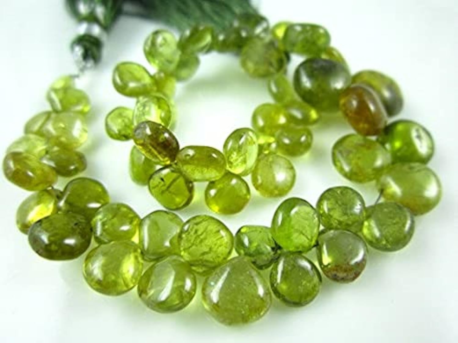 Green Garnet Grosullar pierres précieuses en forme de cœur pour joaillerie haut de gamme LKBEADS