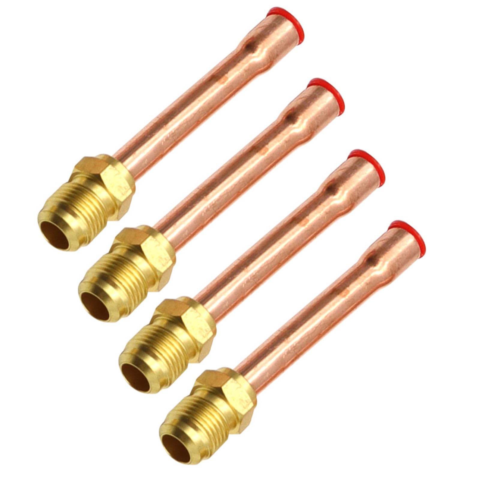 4Pcs 1/4" 3/8" 1/2" 3/4" 5/8 ' ' Connector with Copper Tube Brass Pipe Fitting Adapter for Accessory Copper Pipe Connector