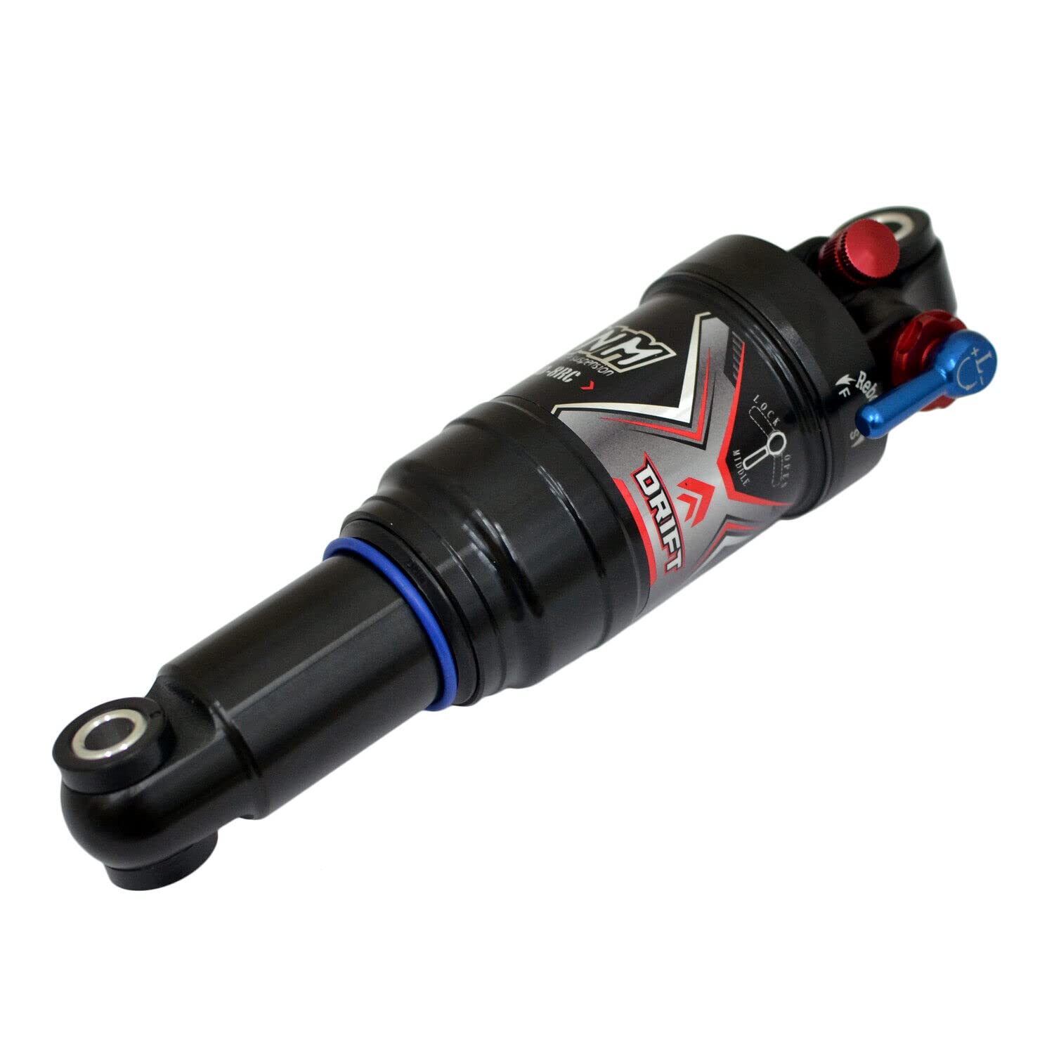 DNM AO-8RC ST2675 Mountainbike Air Heckstoßdämpfer mit Absperrung, 165 x 35 mm