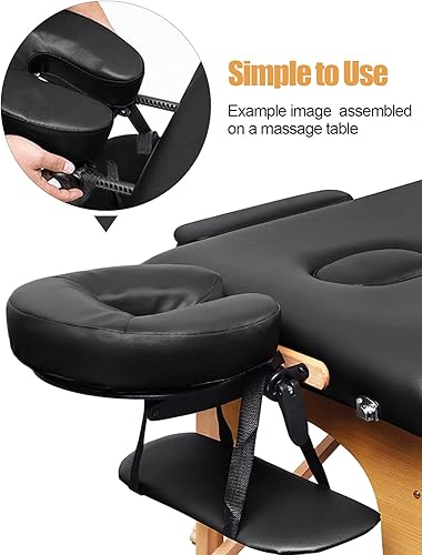 Miniatura 3 de EBANKU Almohada para reposacabezas de mesa de masaje, cuna universal estándar ajustable con almohada para mesas de masaje