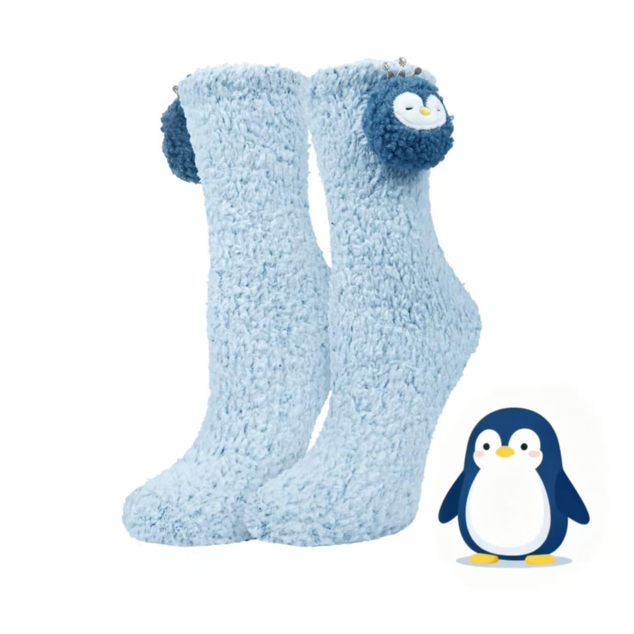 Benefeet Sox Womens Girls Fuzzy Socks Cute Animal Cozy Soft Socks Funny Comfy Fluffy Slipper Socks Thick Plush Sleeping Socks