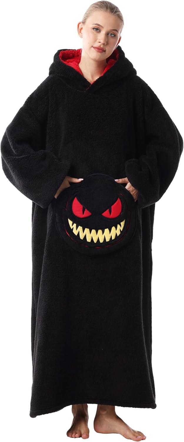Wearable Blanket Hoodie for Women, Soft Hooded Blanket for Women and Men Robe for Home Lounge - Image 7