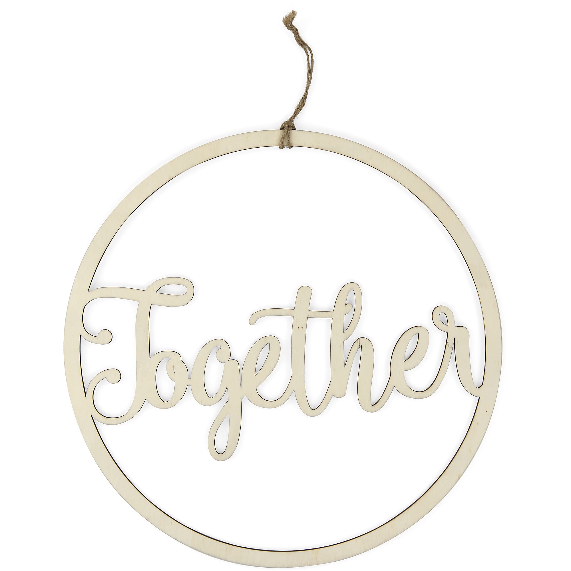 Simplicity Better Together Holzschilder für Hochzeiten, 34,3 cm Durchmesser, braun, 2 Stück