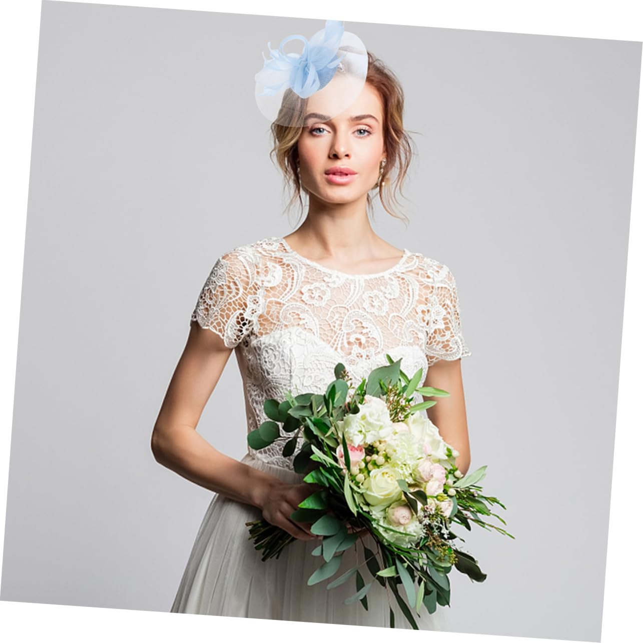 Fascinator Para Novia Con Velo De Malla Diadema Con Flor Sombrero De Cóctel Ligero y Elegante Accesorio De Fiesta Para Bodas y Eventos Especiales