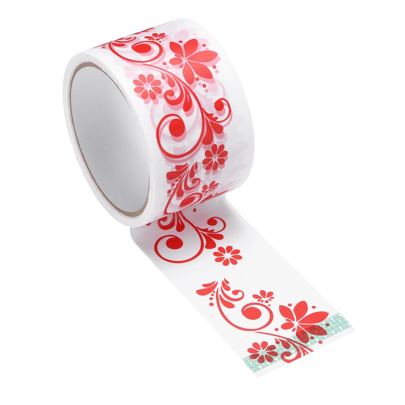 PATIKIL 98 ft Chinoiserie Flower Washi Tape, Washi Tape Stickers Bulletin Board Borders Decorative Sticker for DIY Craft Blackboard Scrapbook Office Home Decor, Red Carved Tail