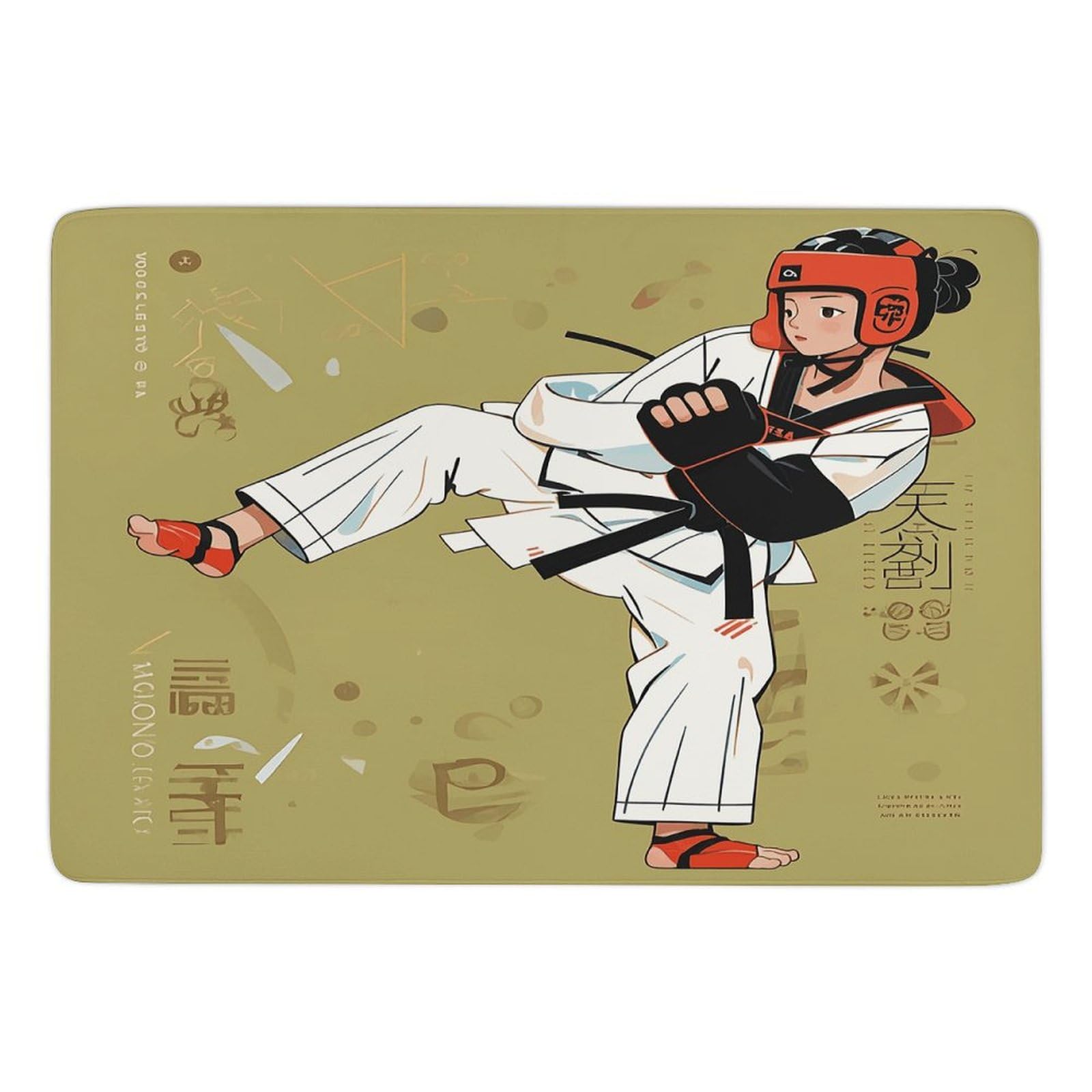 Tapis de sol taekwondo pour une salle de bain moderne et dynamique