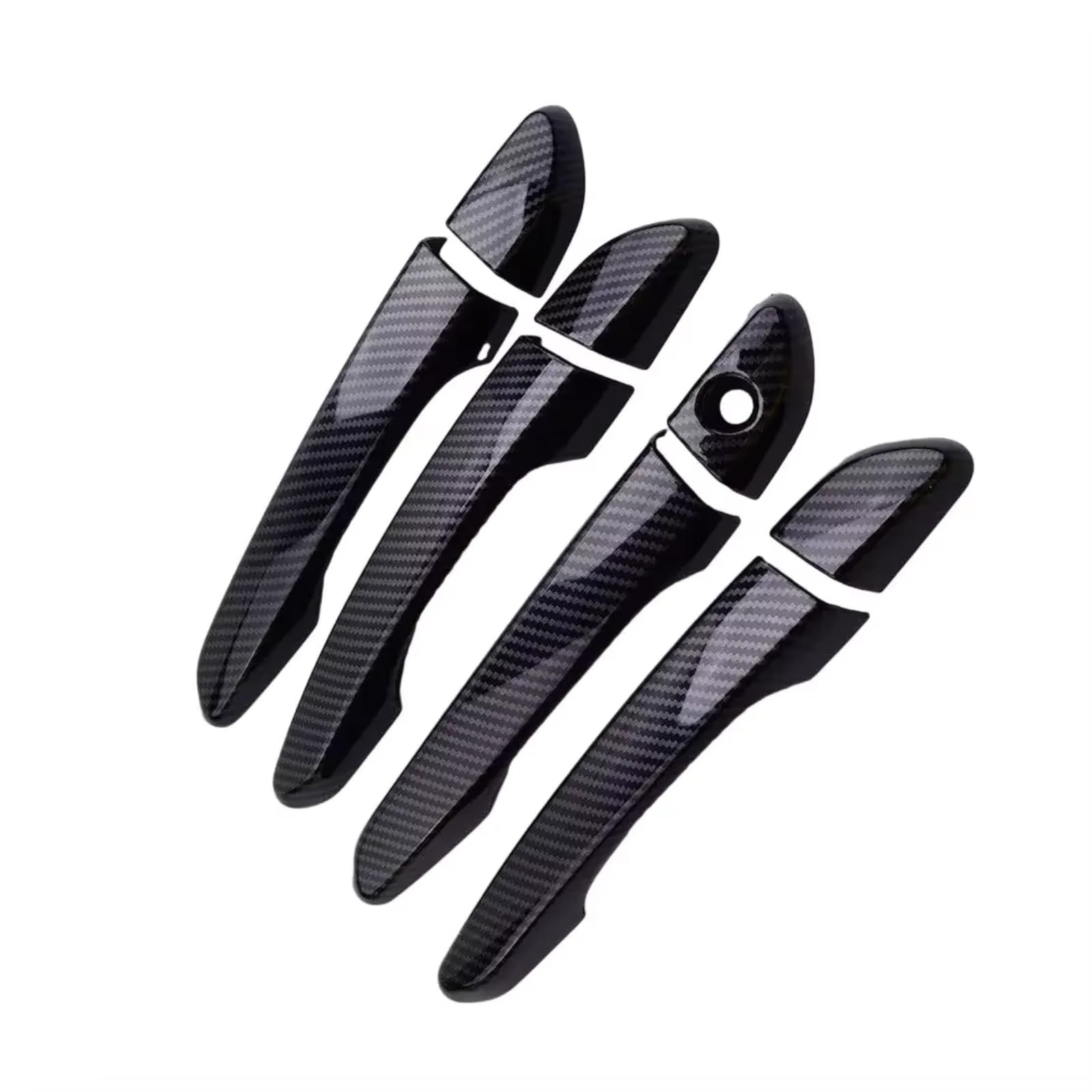 Zcxfdthf Normal Carbon Door Handle Covers Part Compatible With For Tucson 2015-2020 Car Exterior Door Handle Moulding Cover Trim Decor Protector Set(Normal Carbon)