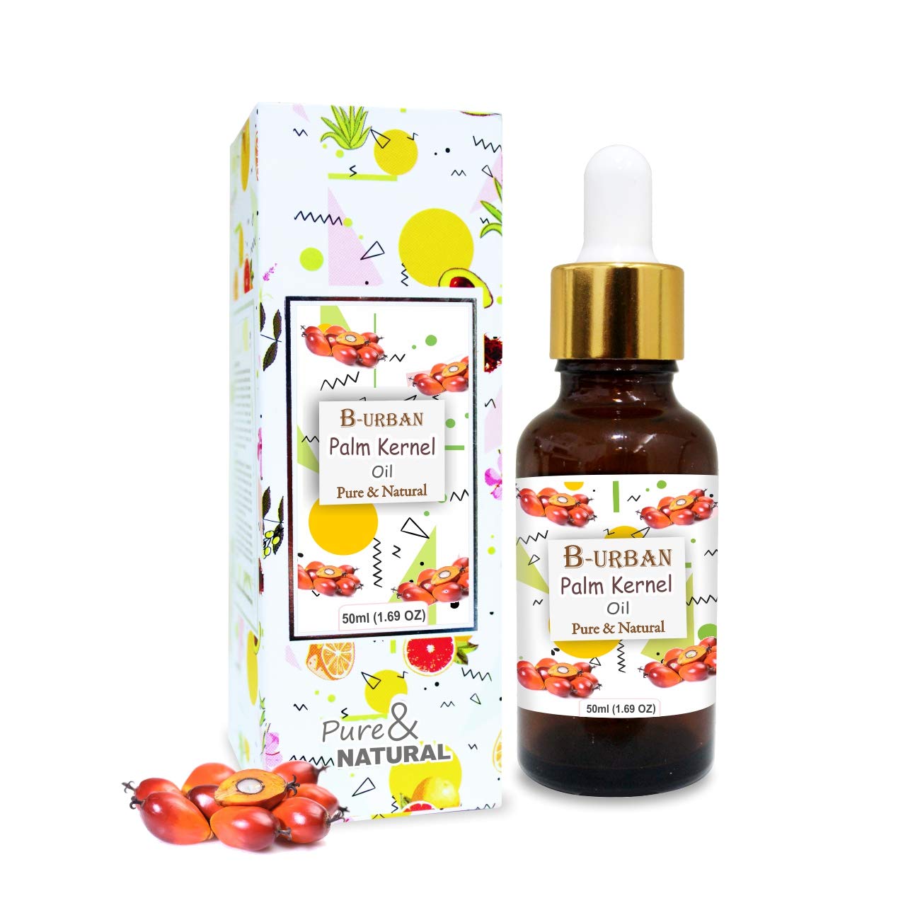 B-URBAN Palm Kernel Oil 100% Natural Pure Undiluted Uncut Carrier Oil 50ml