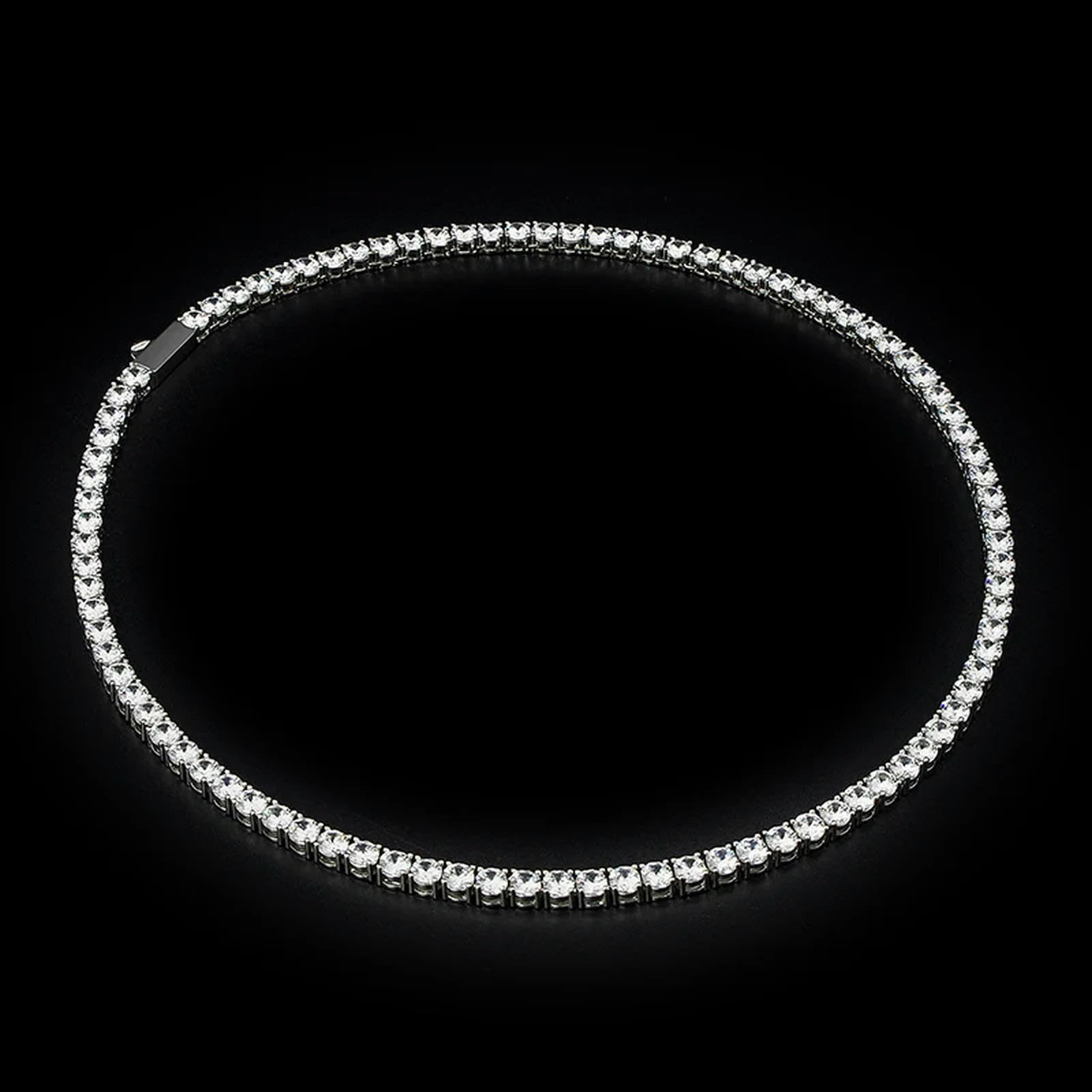 幸運UP　テニスネックレス　最高品質　シルバー925 幸運UPテニスネックレス最高品質シルバー925