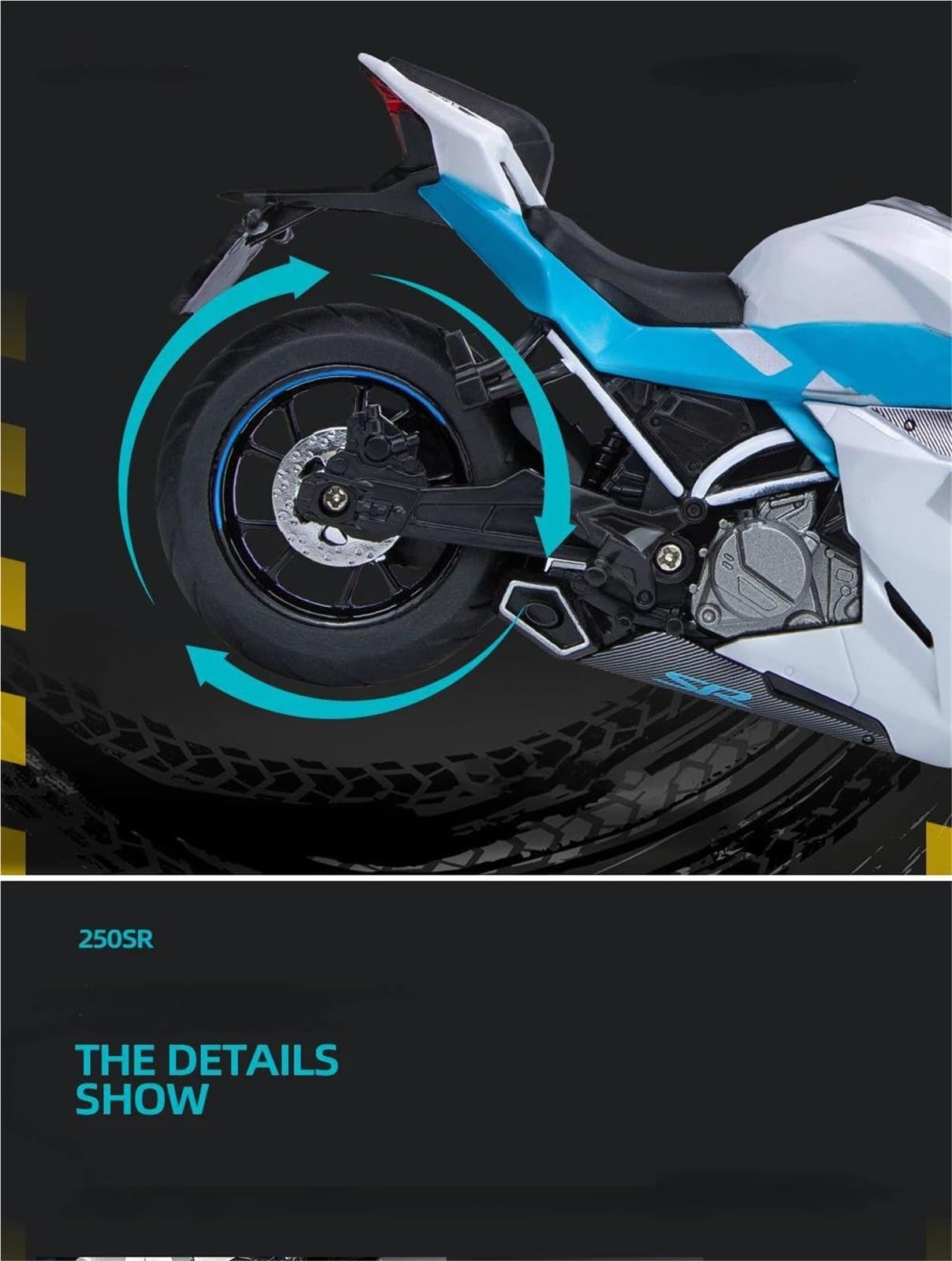 Modello di moto Modellino Di Motocicletta In Scala 1:12, Pressofuso, Portatile, Da Corsa, Dito, Giocattolo Collezione, Per CFmoto 250SR 250 SR(White)