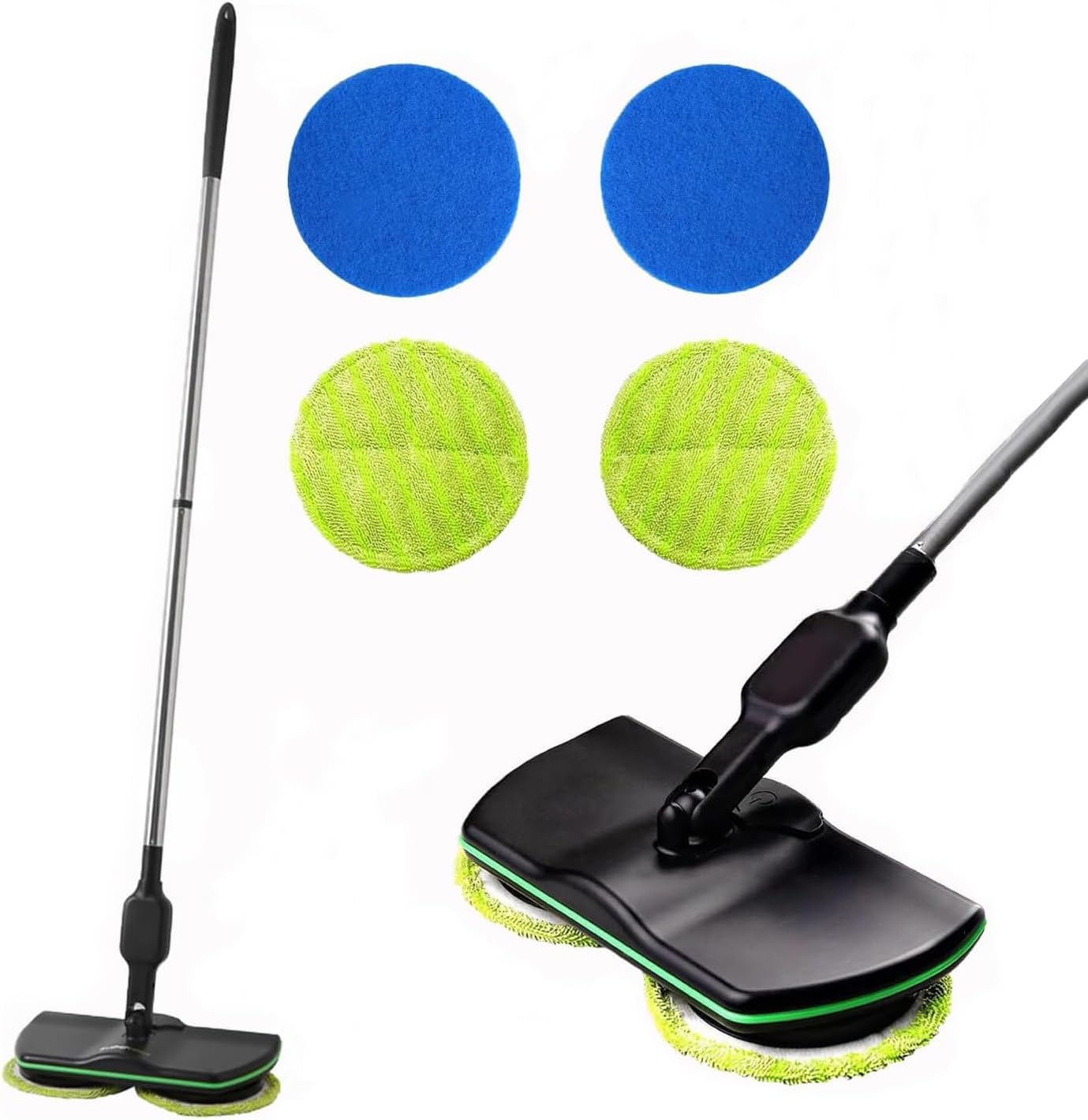 SANON Cordless Electric Mop Floor Scrubber, Cordless Rechargeable Hard Floor Cleaner, Kitchen