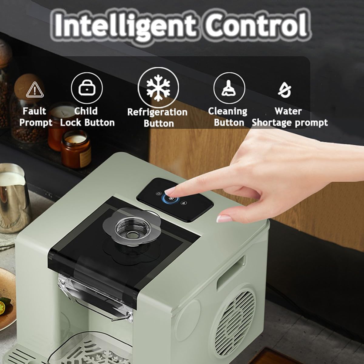 Trituradora de Hielo eléctrica para Hacer granizados con depósito de 750 ml y Bandeja recolectora para Preparar granizados en casa y en Fiestas.