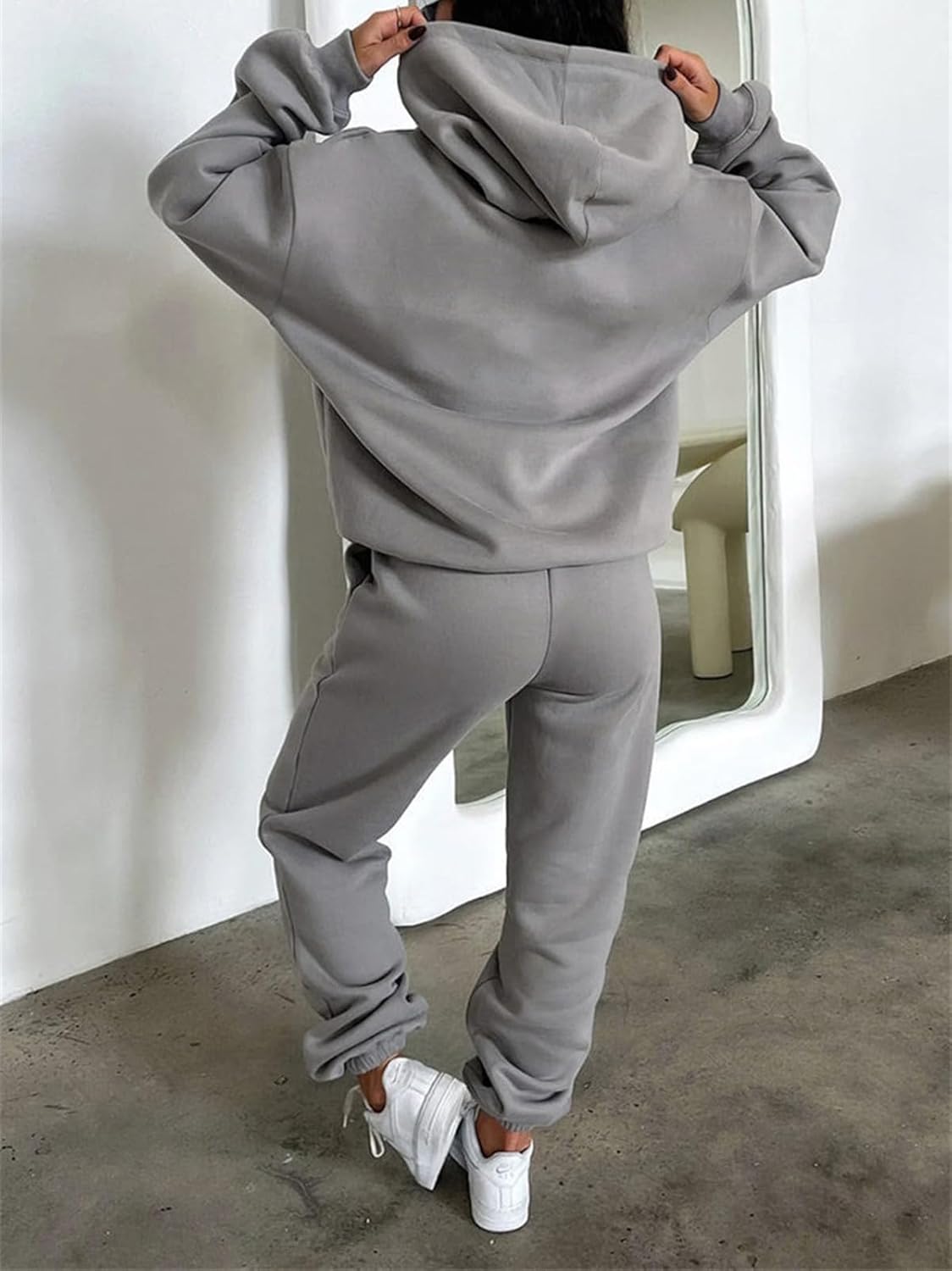 KANSOON Sweatsuits for Women Set 2 Piece Outfits Long Sleeve Hoodie Oversized Sweatshirt Jogger Pants Casual Tracksuit Sets - Image 7