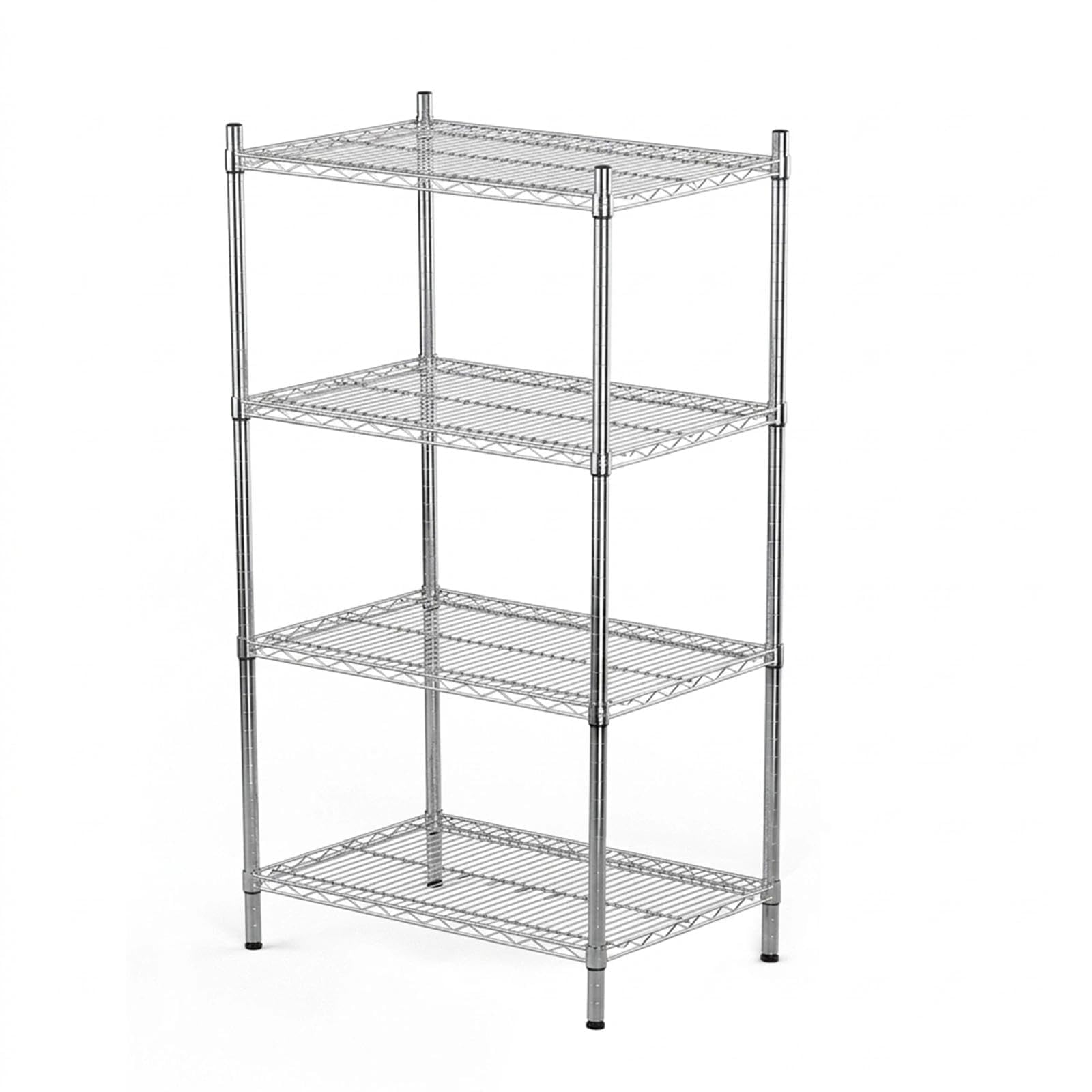 APLSS NSF 4-stöckige Chrom-Aufbewahrungsregale, 61 x 91,4 x 160 cm, trockene Umgebungen, kommerzielles Schwerlast-Stahldraht-Regal, 362,9 kg pro Regal, Küche, Garage