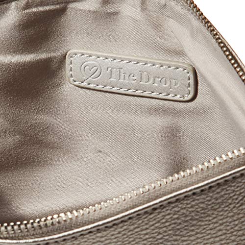 The Drop Women's Southampton Zipper Foldover Clutch, Metallic Silver, One Size #TOP5