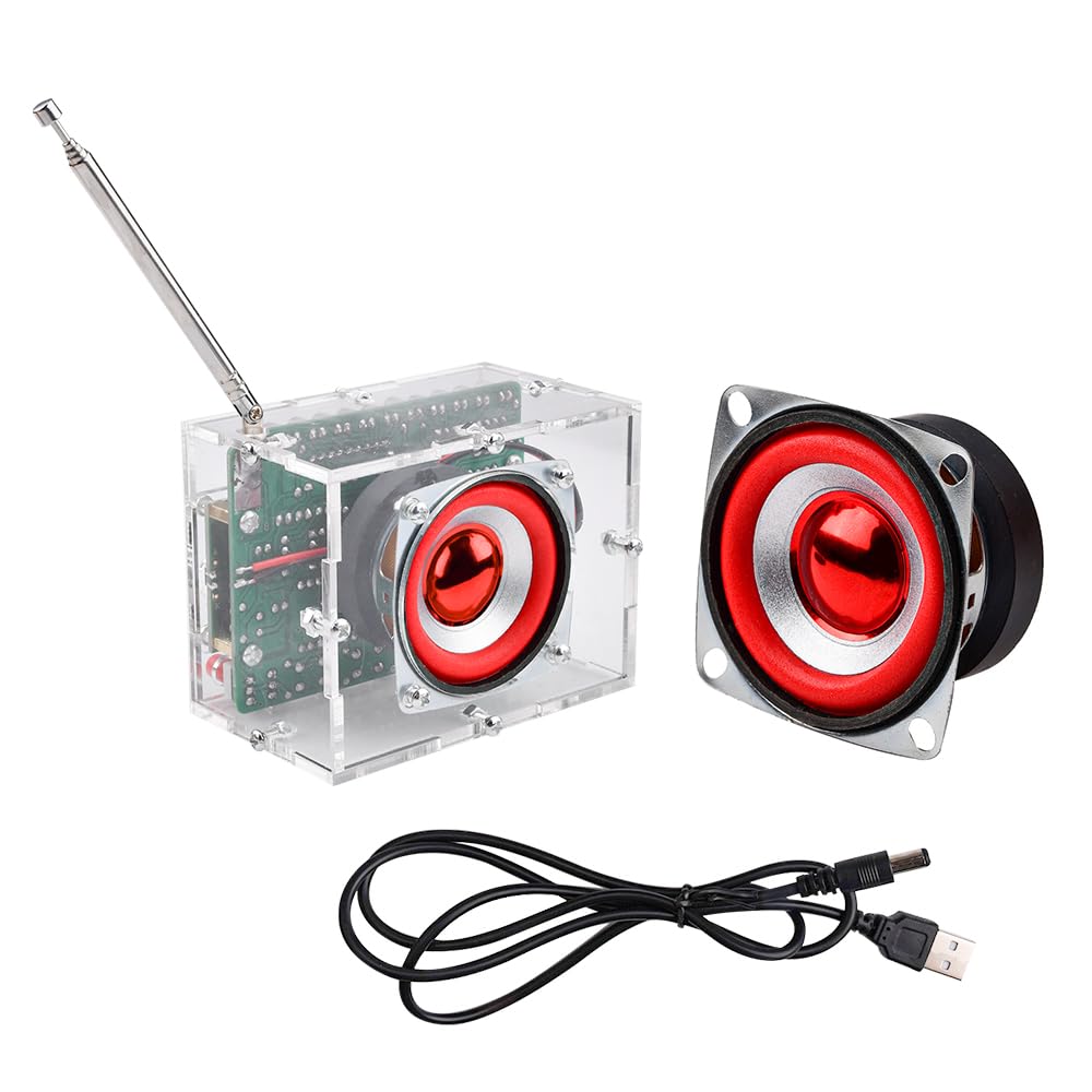 Heemol Kit de soudure électronique DIY - Radio numérique - 87-108 MHz - Module radio DIY - Avec écran LCD - Pour l'apprentissage de la soudure
