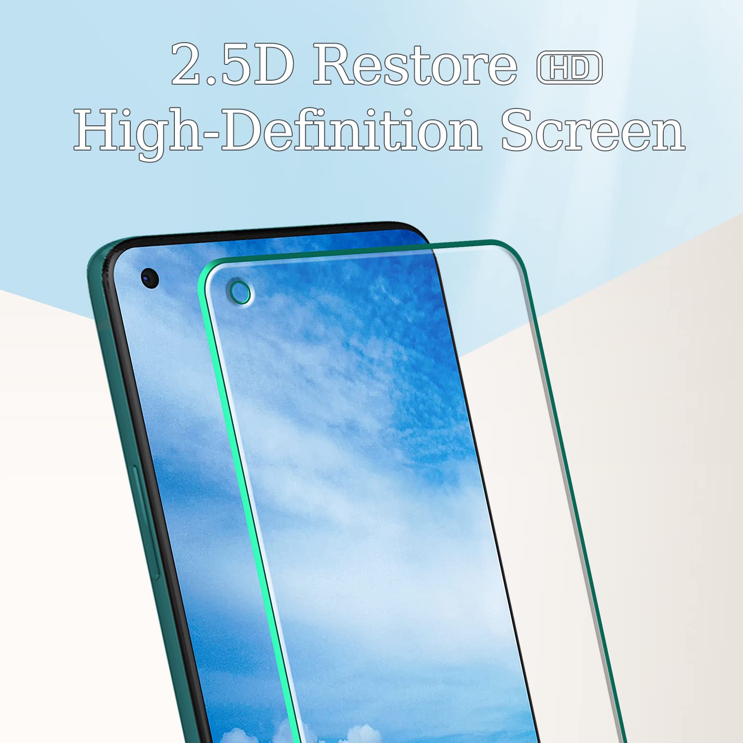 Kesuwe 3 Pellicole Vetro Temperato Per OnePlus 8T / 8T 5G – Durezza 9H, Antigraffio, Anti-impronte E Facile Installazione