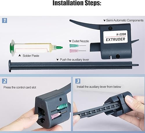 Miniatura 4 de Dispensador de pegamento de flujo de soldadura, semiautomático de alta eficiencia, fácil control preciso, extrusora de pasta de soldadura para